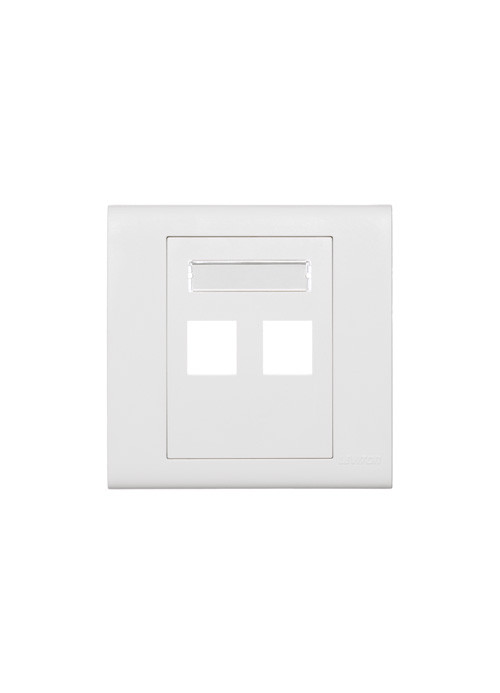 LEVITON UK Type 2-Port Faceplate