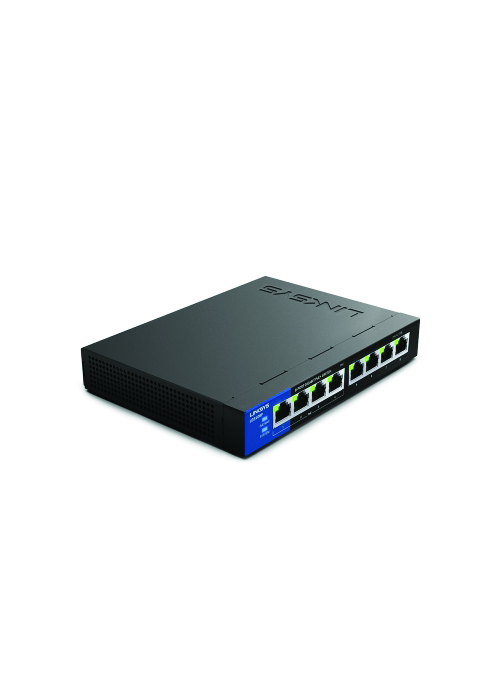 Linksys LGS108P Unmanaged Giga Switch- 8- Ports- Half PoE