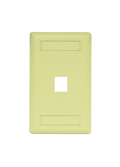 Hubbell US Type Face Plate, Rear-Loading, 1-Port, Electric Ivory