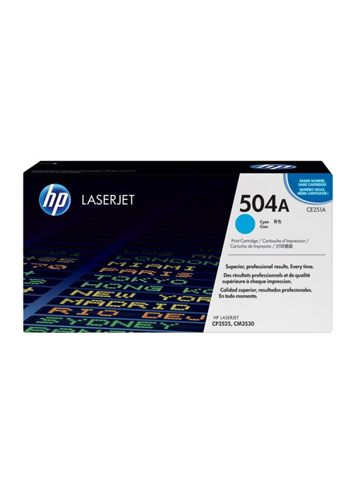 HP - 504A Cyan Original LaserJet Toner Cartridge