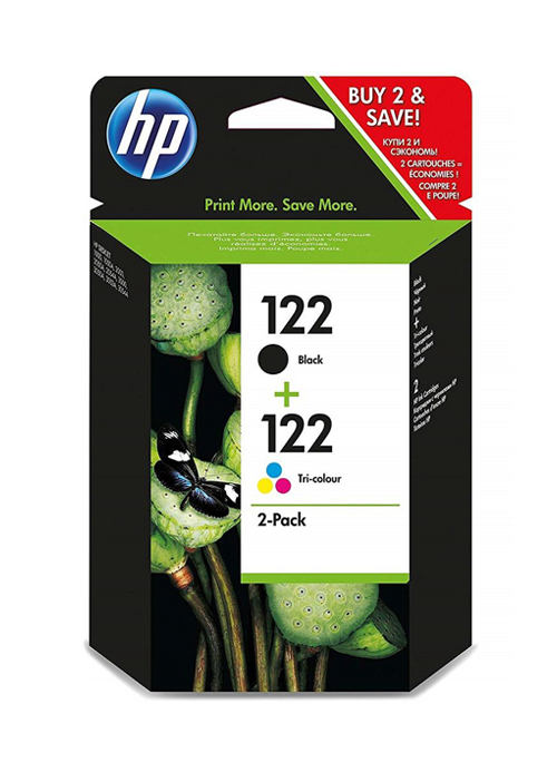 HP - 122 2-pack Black/Tri-color Original Ink Cartridges