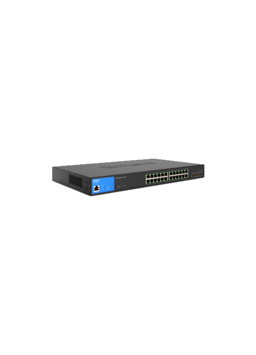 LINKSYS - Managed LGS328MPC 24-Port GE Managed PoE+ Switch 410W + 4 10G SFP+ port - ekhalas