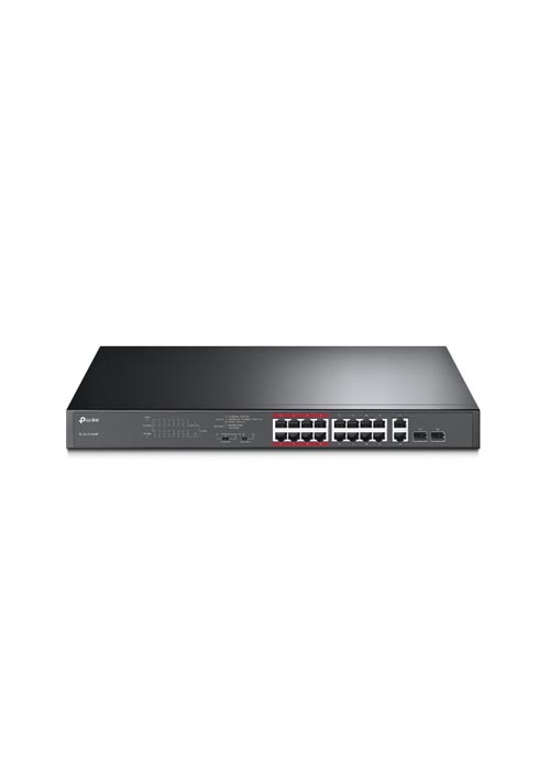 TP-LINK - Jetstream 16-Port 10/100Mbps+2 Port Gigabit Unmanaged POE Switch. - ekhalas