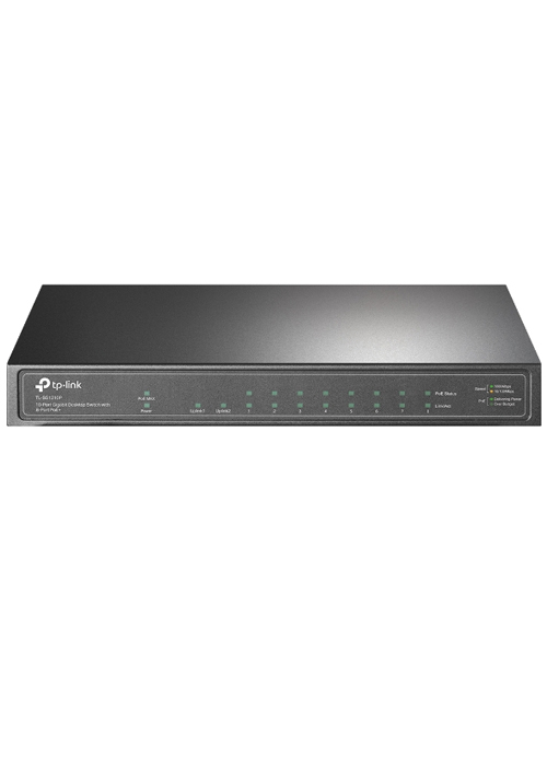 TP-Link - 10-Port Gigabit Desktop Switch with 8-Port ,Ekhalas