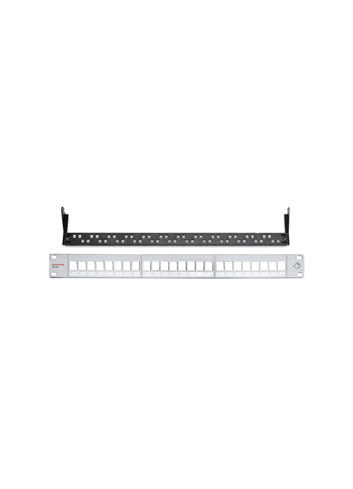 DATWYLER  24 Ports Cat 6 Patch Panel 19  1U  Empty Black Color