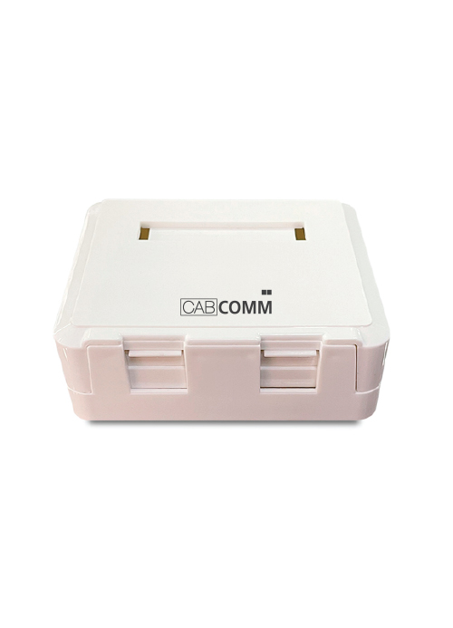 CABCOMM-Port Blank Surface Box with CAT6 UTP Keystone Jack 90 degree - ekhalas