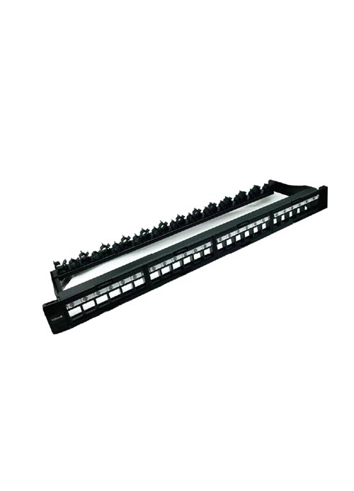 CABCOMM - UTP Patch Panel 24 Port Unloaded with Cable Management - Ekhalas