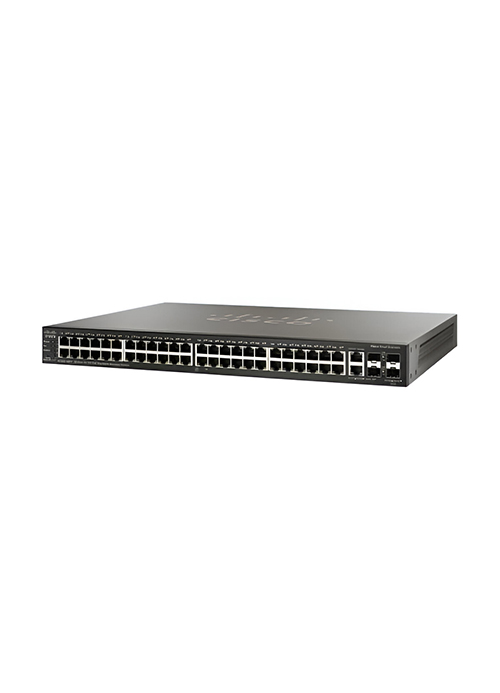 Cisco - SF300-48PP 48-port 10/100 PoE+ Managed Switch with Gig Uplinks