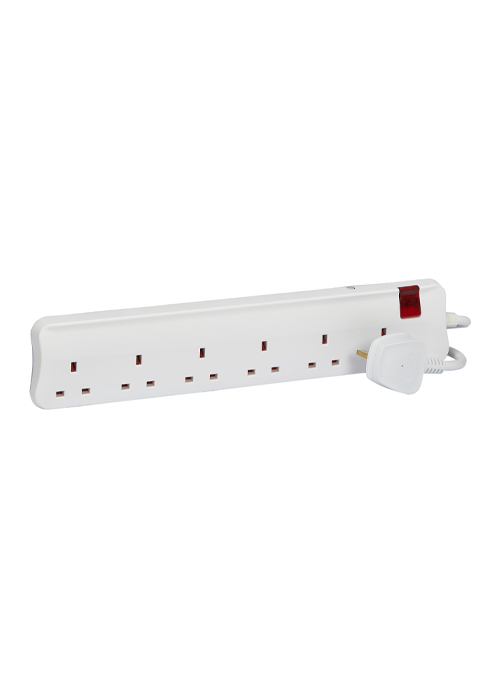 LEGRAND - 698526 British Standard Multi-Outlet Extension – 6x2P+E, 3m Cord