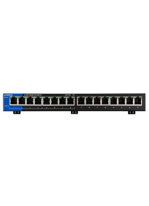 Linksys - LGS116P 16-Port Gigabit Unmanaged PoE+ Switch