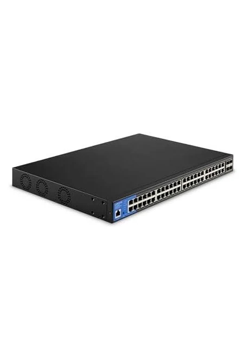 Linksys - LGS352MPC 48-Port Managed Gigabit PoE+ Switch with 4 x 10G SFP+ Uplinks – 740W