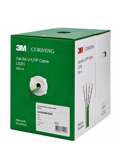 3M – Corning Cat6A U/UTP LSZH 4-Pair Cable – 500m Drum