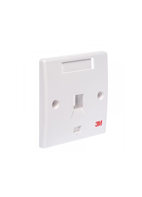 3M – Corning Faceplate 1 Port White