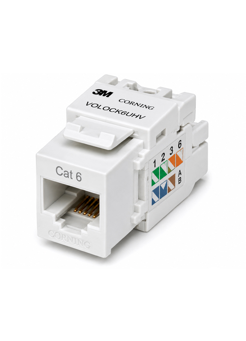 3m Corning Module 3M – Corning VOLOCK6UHV Cat6 UTP RJ45 Jack