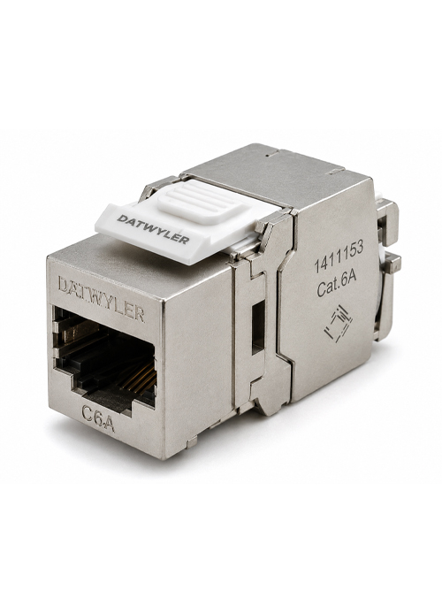 DATWYLER - 1411153 Cat.6A Shielded RJ45 Keystone Module – Toolless Termination