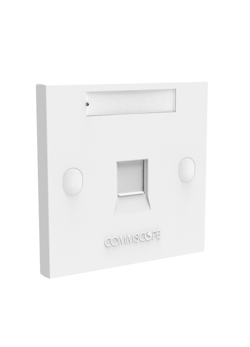 COMMSCOPE - FPS-BS-1P-W Universal 1-Port Faceplate Kit