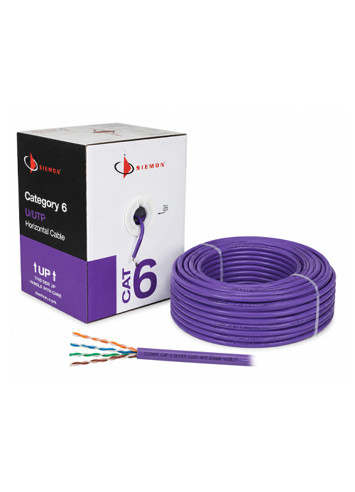 SIEMON - Cat 6 U/UTP Horizontal Cable – 4 Pair, LSZH, Violet, 305m