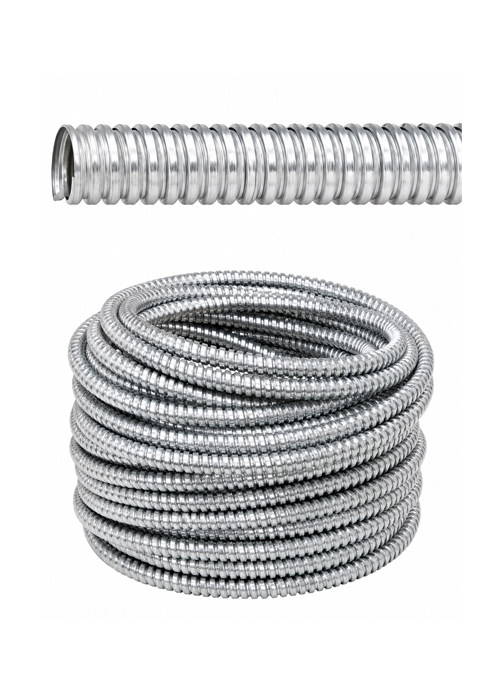 CABCOMM - Galvanized Steel Flexible Conduit, 1-1/2" (40mm) 15 Meter Roll