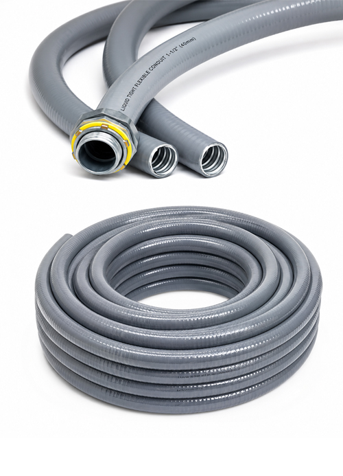 CABCOMM - Liquid Tight Steel Flexible Conduit, 1-1/2" (40mm) 15 Meter Roll