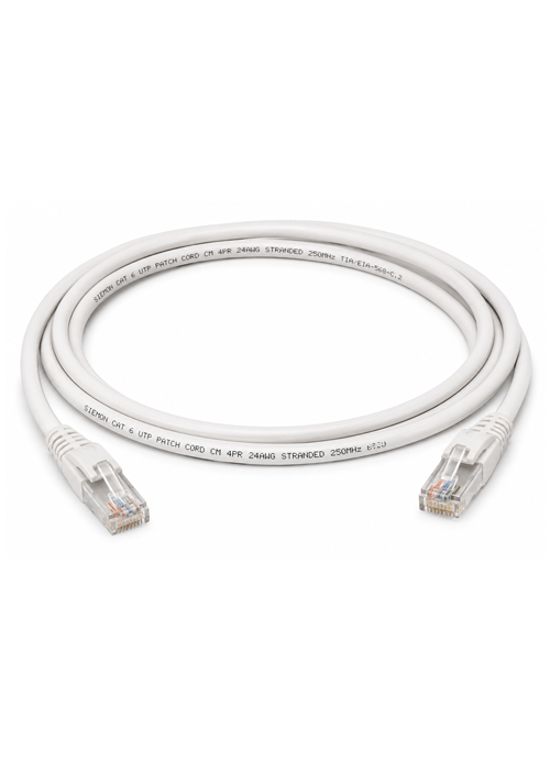 SIEMON - Cat 6 UTP Stranded Modular Patch Cord, 3 Mtr, White