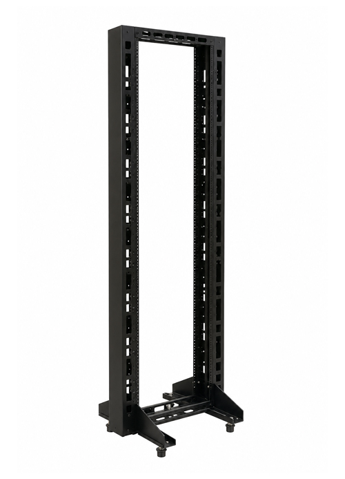 CABCOMM – Standard 19" 2-Post Open Rack, 600mm Width, Floor-Mount Network Rack