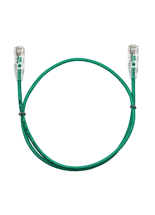 HUBBELL - SC6GN07 Speed Gain Category 6 Slim Patch Cord, 7ft (2.1m), Green