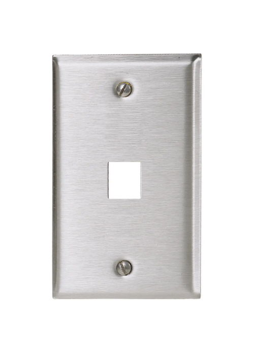 HUBBELL - Stainless Steel Single-Gang 1-Port Faceplate, Wall Mount
