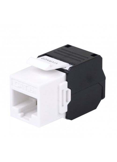 VIVANCO – Cat 6 Unshielded Toolless Keystone Jack – White
