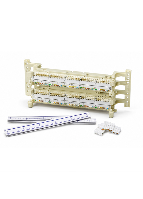 LEVITON - 41AB2-1F4 – Giga Max Cat 5e 110-Style Wall-Mount Wiring Block Kit