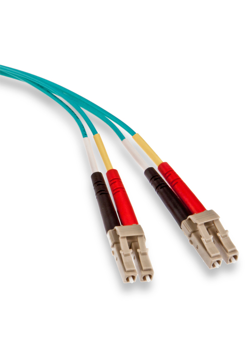LEVITON - fiber patch cord, 50/125 laser-optimized multimode, duplex, LC to LC, 10 meters