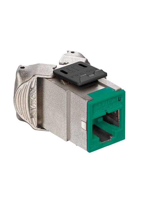 LEVITON Atlas-X1 Shielded QuickPort Jack – Cat 6A, Green