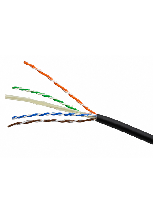 COMMSCOPE - 1572A Category 6 F/UTP Outdoor Filled Cable, 23 AWG, 4-Pair, Black, 305 m Reel