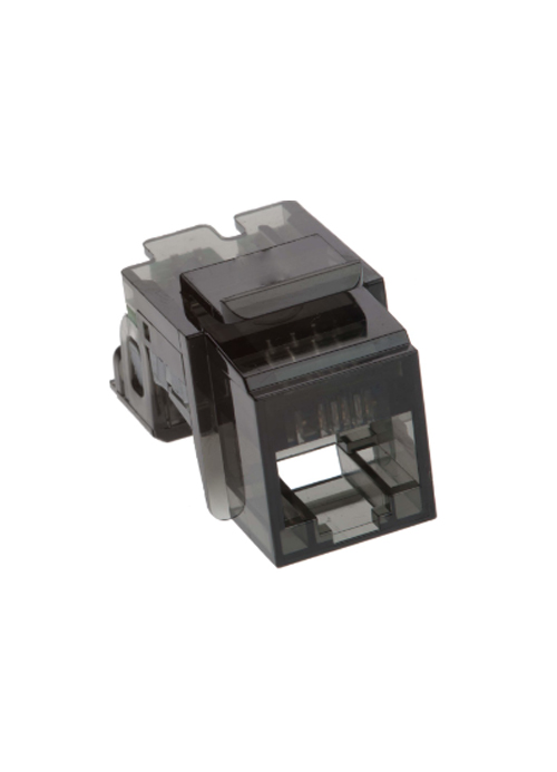 LEVITON - 10GPlus Cat 6A Snap-In Jack – Unshielded, Tool-Free Termination, Gray