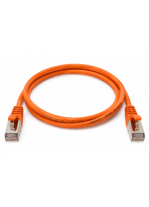 LEVITON - Cat 6A Patch Cord – F/UTP, 1 Meter, LSZH Jacket, Orange