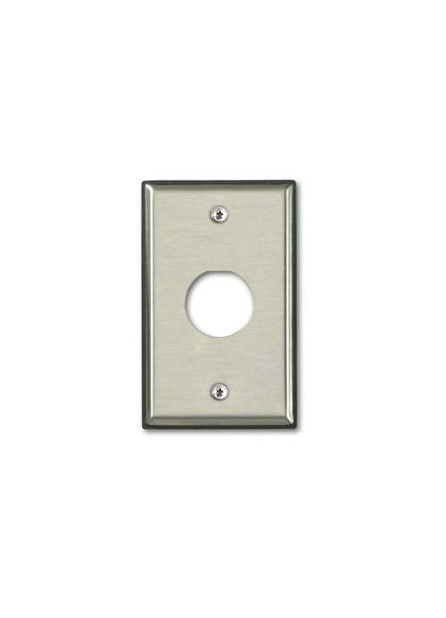 LEVITON - DURAPORT Single-Gang Industrial Wallplate, 1-Port, Stainless Steel, IP67