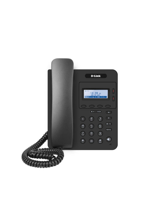 D-LINK SIP IP Phone with 1 x Gigabit PoE port, 1 x Gigabit LAN port, VLAN support, 1 SIP Line, 1 Line LCD display, (without power adaptor)