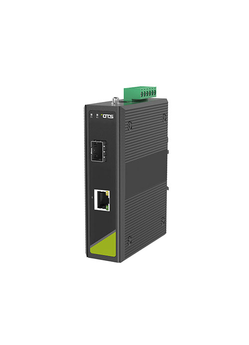 OTS - Hardened Grade 10/100/1000Base-TX (PoE+) to 100/1000Base-FX Auto-negotiation Ethernet Media Converter.