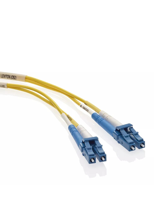 LEVITON - Brand-Rex LC-LC Duplex Fiber Patch Cord, OS2 Single-Mode, 3m, LSHF Jacket