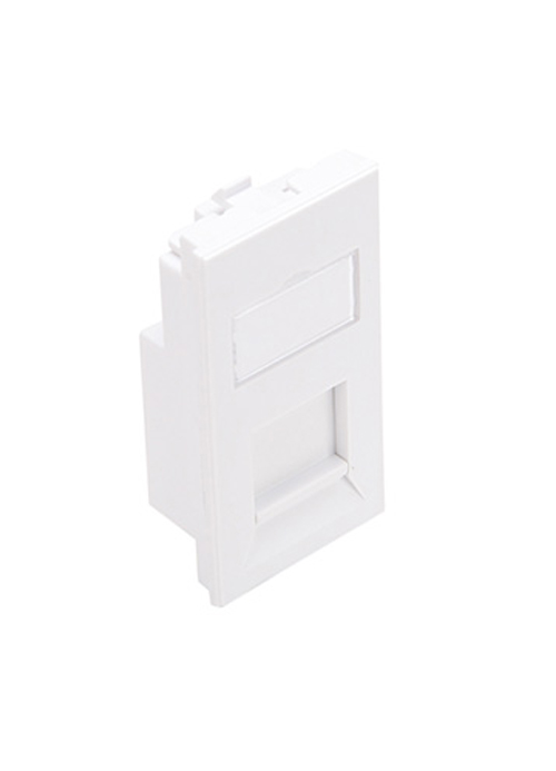 LEVITON - LI150-1W1 1-Port British Style Wallplate Insert 50mm x 25mm Flat White
