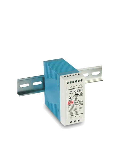 OTS 40W/0.83A 48VDC DIN-Rail Power Supply with Input/output Terminal Block, operating temperature -20°C to 70°C.