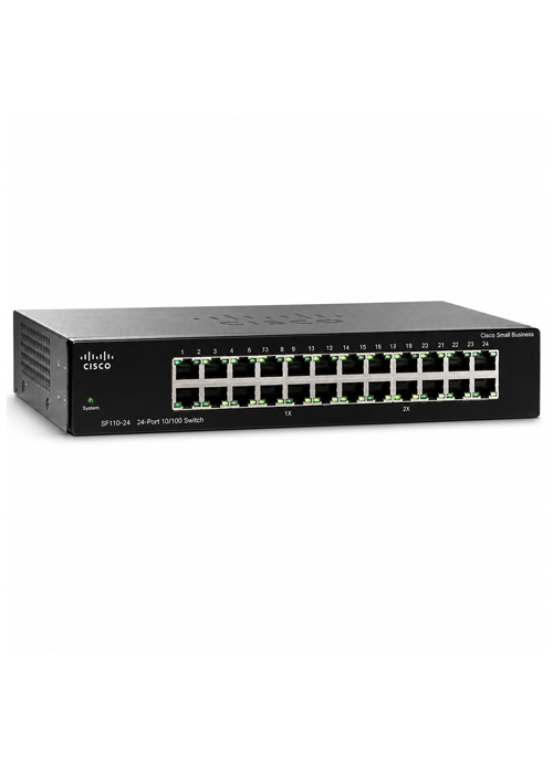 CISCO - SF110-24 – 24-Port 10/100 Fast Ethernet Unmanaged Desktop Switch