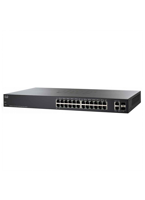 CISCO - SF220-24 Smart Switch – 24-Port 10/100 Fast Ethernet Managed Switch