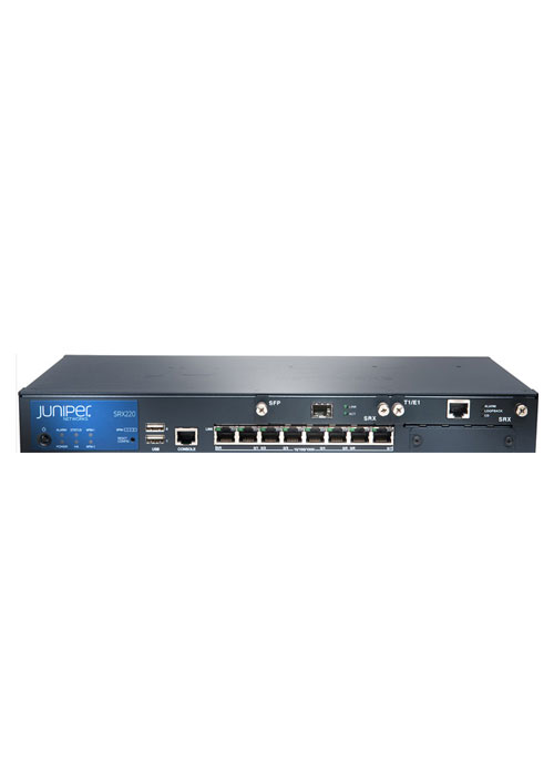 JUNIPER NETWOKS SRX Services Gateway 220 with 8 x GE Ports, 2xmini-PIM Slots