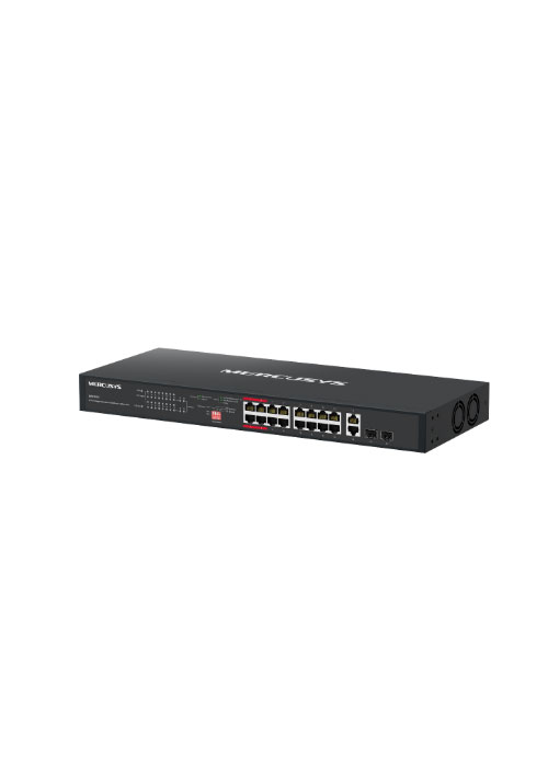 MERCUSYS - 20-Port Gigabit Rackmount Switch with 16-Port PoE+